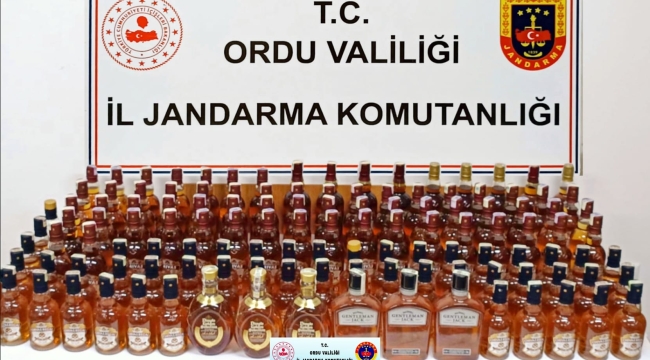 ÜNYE'DE SAHTE VİSKİ OPERASYONU