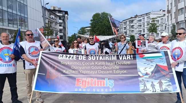EĞİTİM-İŞ: "İSRAİL'İN FİLİSTİN'DEKİ ALÇAKÇA KATLİAMLARINI KINIYORUZ!"