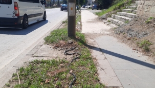 ALTINORDU'DA TEHLİKE YARATAN ELEKTRİK KABLOLARI