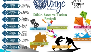 ÜNYE 23'NCÜ KÜLTÜR, SANAT VE TURİZM FESTİVALİ BAŞLIYOR