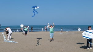 ÜNYE'DE SEMAYI UÇURTMALAR SÜSLEDİ