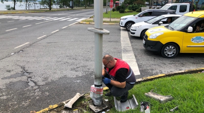 BÜYÜKŞEHİR'DEN ÜNYE'DE TRAFİĞE DOKUNUŞ