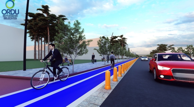 BÜYÜKŞEHİR'DEN ÜNYE'YE YENİ BİSİKLET VE YÜRÜYÜŞ YOLLARI