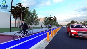 BÜYÜKŞEHİR'DEN ÜNYE'YE YENİ BİSİKLET VE YÜRÜYÜŞ YOLLARI