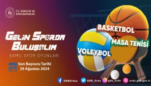 ORDU'DA KAMU SPOR OYUNLARI BAŞLIYOR: BAŞVURULAR DEVAM EDİYOR