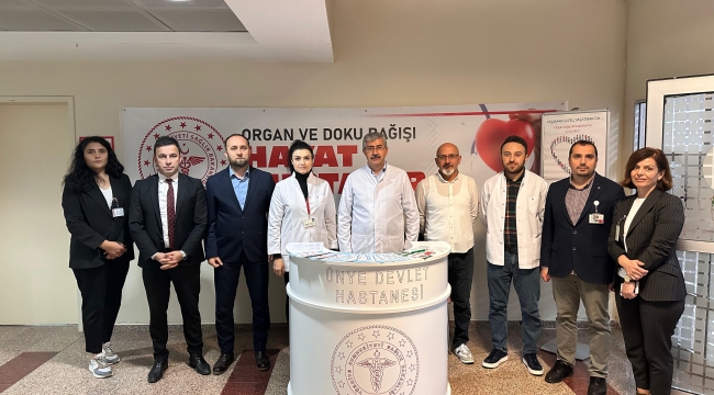 ÜNYE DEVLET HASTANESİ'NDE ORGAN BAĞIŞI İÇİN FARKINDALIK STANDI