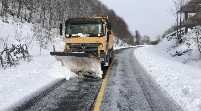 ORDU'DA KAR YOLLARI KAPATAMADI