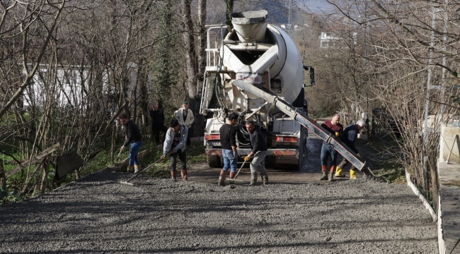 Fatsa İslamdağ'da Beton Yol Sevinci