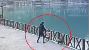 Fotoğraf İçin Poz Verirken Göle Düşen Çocuğu Babası Kurtardı