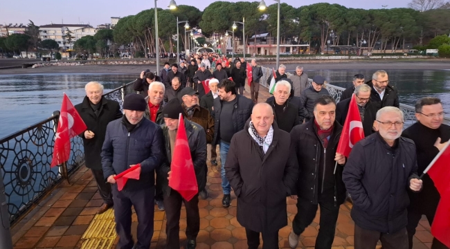 ÜNYE İSKELESİ'NDE GAZZE İÇİN BULUŞTULAR