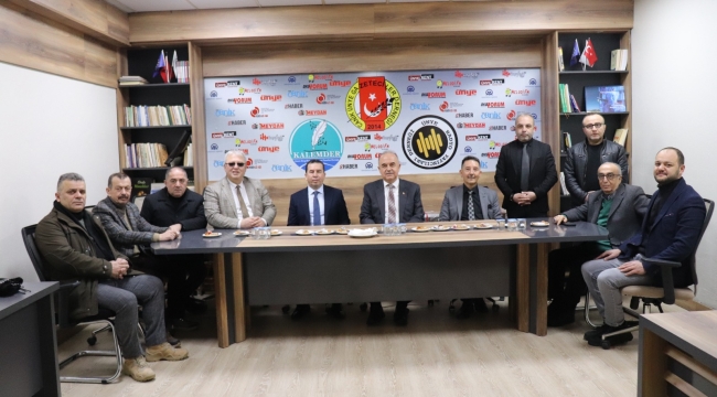 Vali Erol'dan Canik Ünye Gazeteciler Derneği'ne Ziyaret