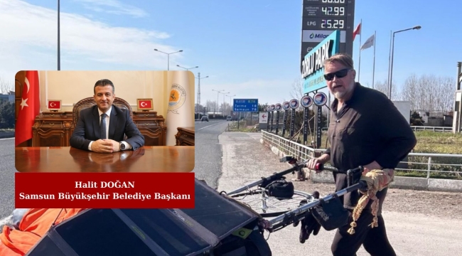 Başkan Halit Doğan'dan 26 Yıldır Dünyayı Yürüyerek Dolaşan Karl Bushby'a Destek