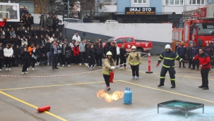 İtfaiyeden Gerçeği Aratmayan Tatbikat