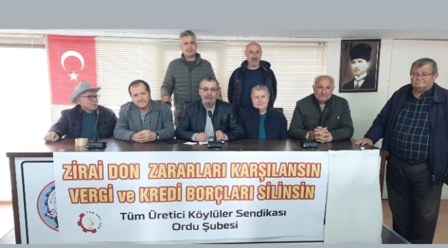 Tüm Köy Sen, "Zirai Don Vurdu, Üretici Köylü Yardım Bekliyor!"