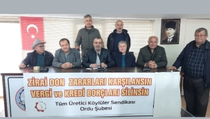 Tüm Köy Sen, "Zirai Don Vurdu, Üretici Köylü Yardım Bekliyor!"