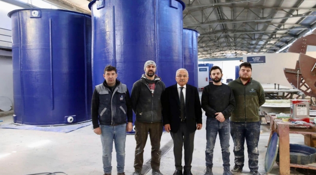 Büyükşehir'in Ürettiği Su Depoları Kırsal Mahallelerde Yerini Alıyor