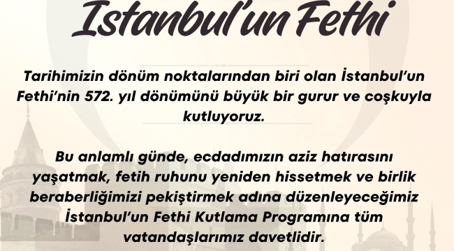 Ordu'da İstanbul'un Fethi Heyecanı Yaşanacak