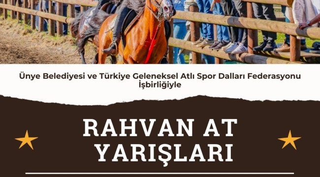 Ünye'de Geleneksel Rahvan At Yarışları Heyecanı