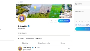 Ordu Valiliği NextSosyal'de