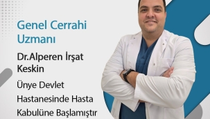 Ünye Devlet Hastanesi'ne Yeni Genel Cerrah