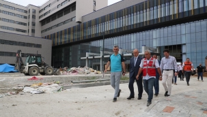 Vali Erol, Ordu Şehir Hastanesi İnşaatında İncelemelerde Bulundu
