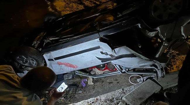 Ünye'de Otomobil Deniz Kenarına Uçtu