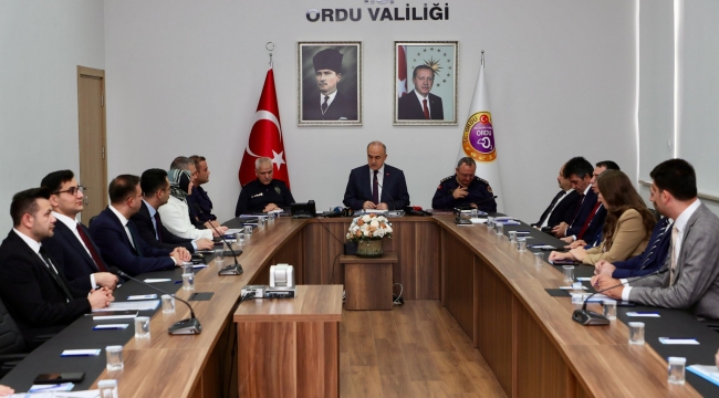 İl Güvenlik ve Asayiş Koordinasyon Toplantısı, Vali Erol'un Başkanlığında Yapıldı