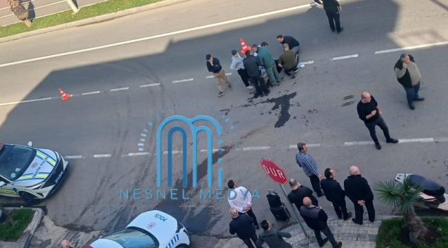 Motosikletten Düşen Kadın Yaralandı