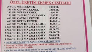 Ünye'de Ekmeğe Gramajlı Zam