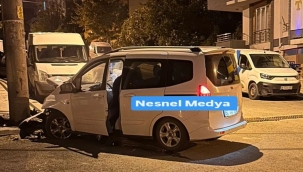 Ünye'de Kaza: Araç Aydınlatma Direğine Çarptı