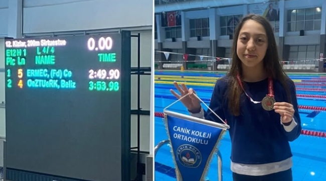 Canik Koleji Öğrencisi Cemre Ermeç'ten Peş Peşe Madalyalar