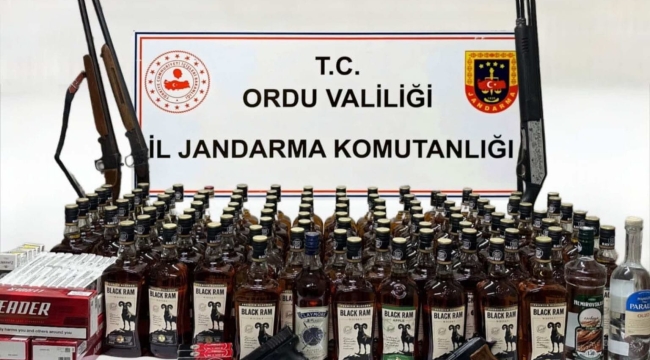 Jandarma'dan Fatsa'da Sahte-Kaçak Alkol Operasyonu