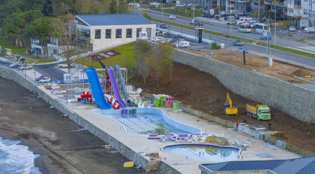 Ünye'de Bölgenin En Büyük Aquaparkı Tamamlanıyor