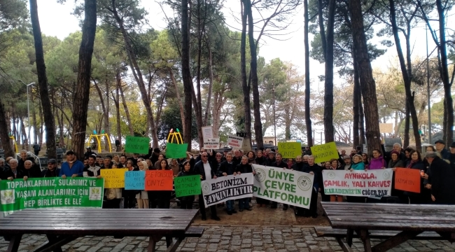 Ünye Halkı "Çamlığa ve Yalı'ya Dokunma" Dedi
