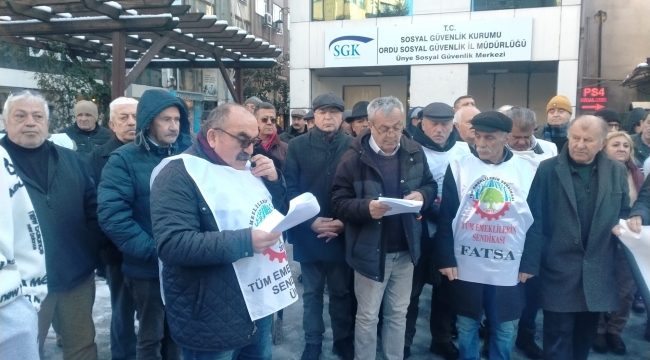 Tüm Emekliler Sendikası Ünye: "Emekliye Açlık, Yandaşa Saltanat"
