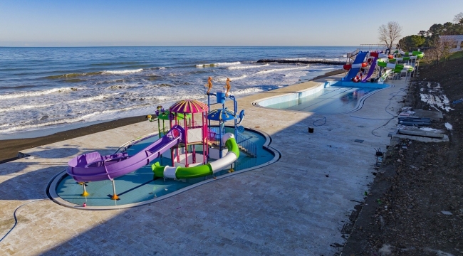 Ünye'de Bölgenin En Büyük Aquapark'ı Tamamlanıyor