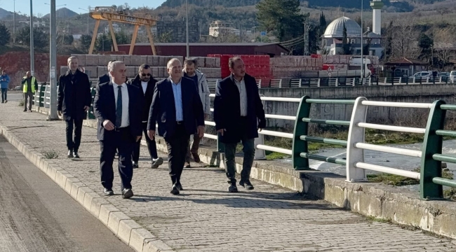 Ünye'de Dere Yataklarında Taşkın Riskini Azaltacak Çalışmalar Yerinde İncelendi