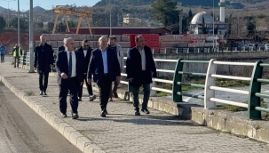 Ünye'de Dere Yataklarında Taşkın Riskini Azaltacak Çalışmalar Yerinde İncelendi