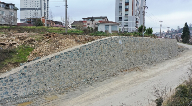 Fatsa Evkaf'ta Taş Duvar Tamamlandı
