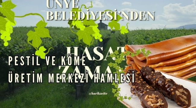 Ünye Belediyesi'nden Pestil ve Köme Üretim Merkezi Hamlesi
