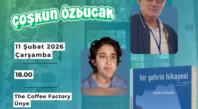 Yazar Coşkun Özbucak Ünye'de Kitaplarını Tuğba İçin İmzalayacak