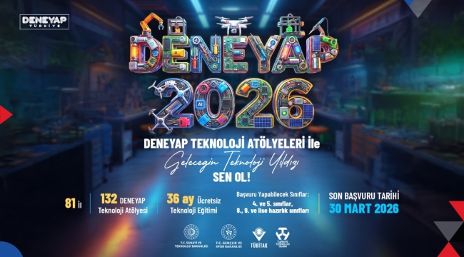 DENEYAP Türkiye, Geleceğin Teknoloji Yıldızlarını Arıyor; 2026 Başvuruları Devam Ediyor!