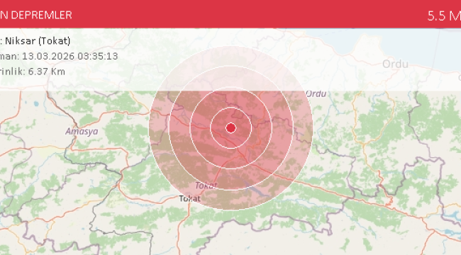 Niksar'da Deprem: Birçok İlden Hissedildi