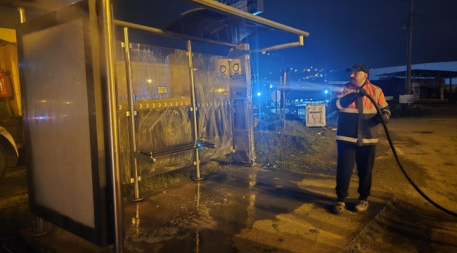 Ordu'da Duraklarda Temizlik Seferberliği