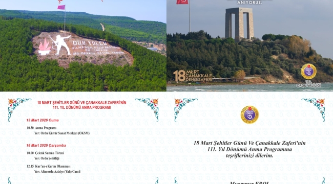 Şehitler Günü ve Çanakkale Zaferi'nin 111. Yıl Dönümü Törenlerle Anılacak