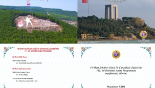Şehitler Günü ve Çanakkale Zaferi'nin 111. Yıl Dönümü Törenlerle Anılacak