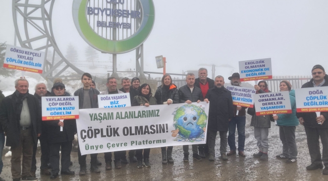 Ünye Çevre Platformu'ndan İlküvez Çöp Tesisine Yeryüzü Sofrası