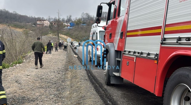 Ünye'de Araç Fındık Bahçesine Uçtu: 4 Yaralı