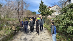 Vali Erol'dan Heyelan Bölgelerinde İnceleme