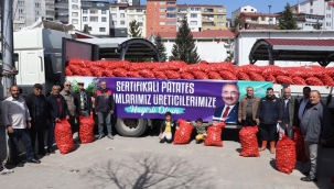 Büyükşehir, 6 İlçede 45 Ton Tohumluk Patates Dağıttı